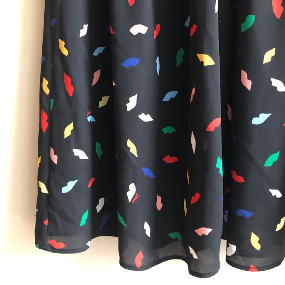 Sonia Rykeil sleeveless kiss print summer  midi dress - Picture 2 of 6